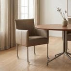Leren eetkamerstoel Desire - Granada Taupe (taupe/bruin) -, Ophalen of Verzenden