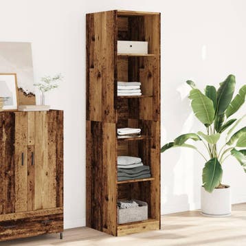vidaXL Kledingkast 50x50x200 cm bewerkt hout oud hout, Huis en Inrichting, Verzenden, Nieuw