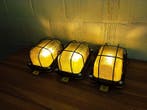 Lamp (3) - Vintage garage-lamp - Gietijzer - Kooi-lampen