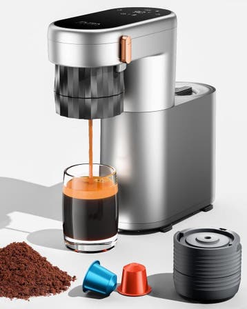 2-in-1 koffiezetapparaat, klein, direct warm en 20 bar, draa, Verzenden