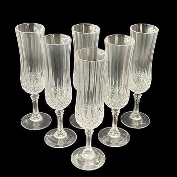 Service de boisson (6) - Ensemble élégant de 6 flûtes à