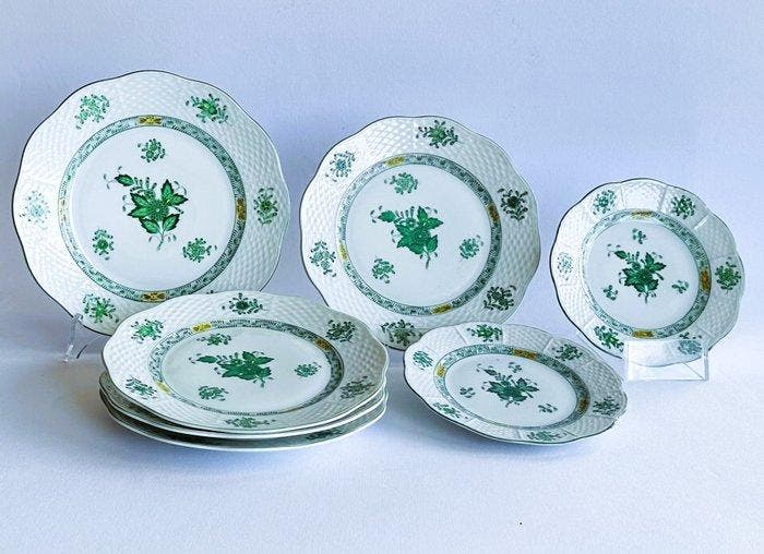 Herend - Eetservies - Herend Apponyi dinner set (7 pieces) –, Antiek en Kunst, Antiek | Meubels | Tafels