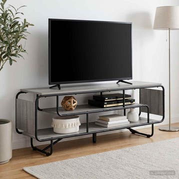 vidaXL TV Stand 140 x 36 x 45 cm Grijs Sonoma Bewerkt hout, Verzenden
