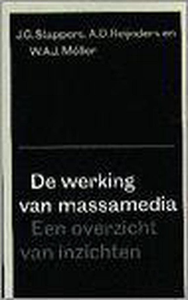 WERKING VAN MASSAMEDIA 9789029546270 J.G. Stappers, Boeken, Economie, Management en Marketing, Gelezen, Verzenden