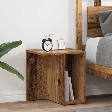 vidaXL Bijzettafel 2 st Oudhout 37 x 32 x 40 cm Bewerkt hout, Huis en Inrichting, Verzenden, Nieuw