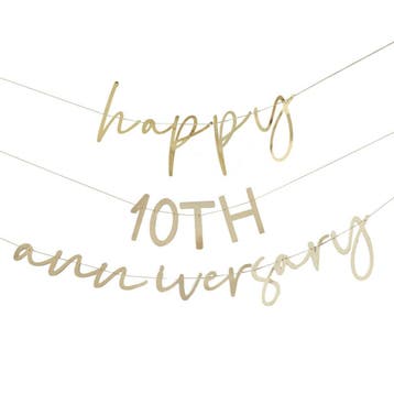 Gouden Slinger Happy Anniversary 2m, Verzenden, Nieuw