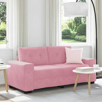 vidaXL loveseat bank / zetel roze 180x77x82 cm fluweel, Verzenden