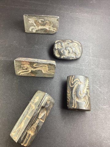 Replica van het Oude West-Aziatische Schist Amulet seal