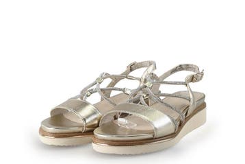 Tamaris Sandalen in maat 40 Goud, Verzenden, Sandalen of Muiltjes