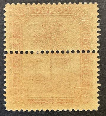 Congo belge 1942 - 5c « Palmen » avec curiosité dentaire -