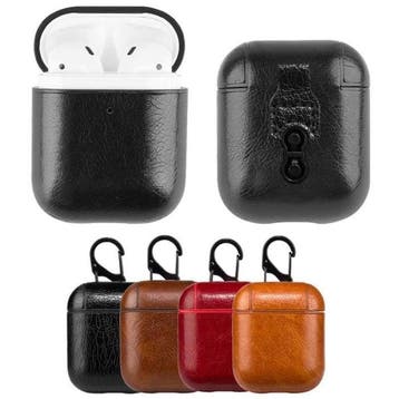 Leren Luxe Hoesje voor AirPods 1 / 2 - Leather Skin AirPod, Verzenden