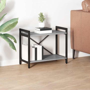 vidaXL Boekenplank 60 x 30 x 50 cm Bewerkt hout Grijs sonoma, Verzenden