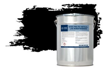 Wixx PRO PU Metaallak Roestwerend RAL 9005 | Gitzwart 2.5L, Verzenden
