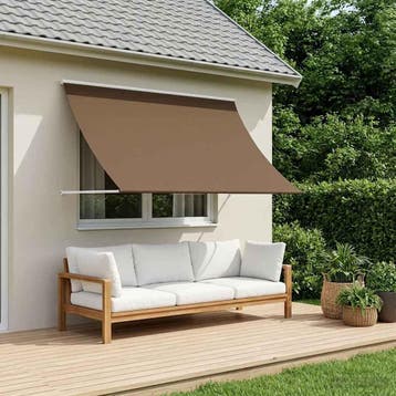 vidaXL Zonnescherm Taupe 200 x 150 cm, Verzenden