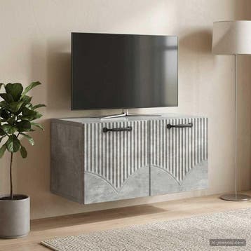 vidaXL Wandmontage TV-kast Betongrijs 59,5 x 31 x 30 cm, Verzenden