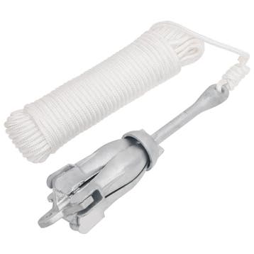 vidaXL Anker met touw inklapbaar 6 kg thermisch verzinkt, Verzenden