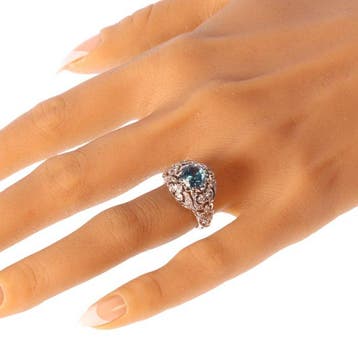 Ring Platina - 3.30ct. tw. Zirkoon - Diamant - Vintage 1950, Nieuw