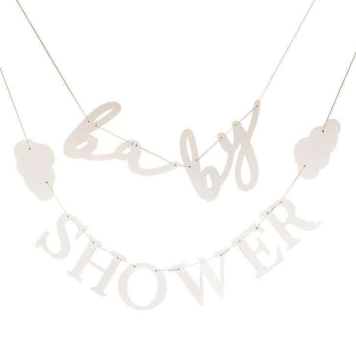 Letterslinger Baby Shower 1,5m 2st, Hobby en Vrije tijd, Feestartikelen, Nieuw, Verzenden