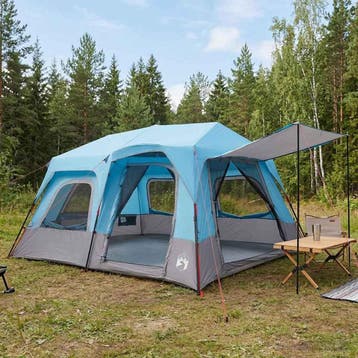 vidaXL Directe Tent 8-persoons Blauw 185T Polyester met PU, Caravans en Kamperen, Verzenden, Nieuw