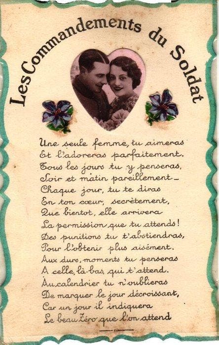 Fantasie - Wenskaarten - militair - vrouw - kind - man -, Collections, Cartes postales | Étranger