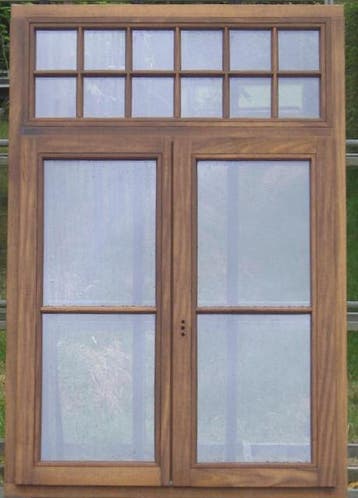 afrormosia houten raam , chassis , venster 115 x 169, 75 tot 150 cm, Raamkozijn, Nieuw, Ophalen of Verzenden