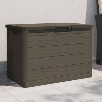vidaXL Kussenbox 77,5x44,5x53 cm polypropeen bruin, Tuin en Terras, Verzenden, Nieuw