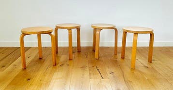 Artek - Alvar Aalto - Kruk (4) - Hocker 60 - Hout - 4