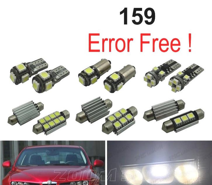 Kit 14 Ampoules Led Intérieur Pour Alfa Romeo 159 05-11, Auto-onderdelen, Verlichting, Verzenden