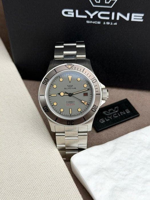 Glycine - Combat Sub Automatic Date Grey - GL0419 - Homme -, Bijoux, Sacs & Beauté, Montres | Hommes