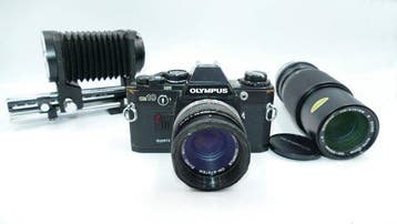Olympus OM-10 + Zuiko 1.8/50mm + 100-200mm + acc. | Analoge