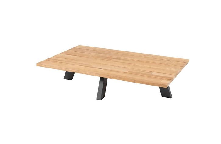 4 Seasons Outdoor Cosmic loungetafel met teak blad 120 x 78, Jardin & Terrasse, Ensembles de jardin