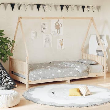 vidaXL Kinderbedframe 90x190 cm massief grenenhout, Verzenden