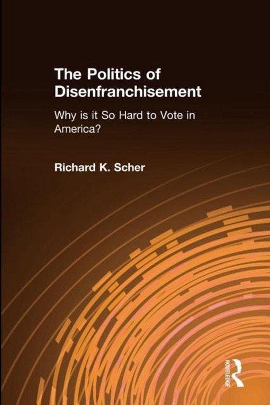 The Politics of Disenfranchisement 9780765627353, Boeken, Taal | Engels, Zo goed als nieuw, Verzenden