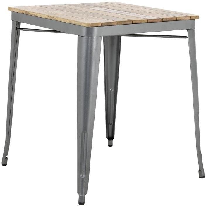 Tafel | BISTRO | Hout/Staal | Mangohout Blad | Donkergrijs, Zakelijke goederen, Horeca | Keukenapparatuur, Nieuw in verpakking