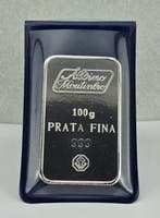 100 grammes - Argent .999 - Albino Moutinho - Scellé & avec, Timbres & Monnaies, Métaux nobles & Lingots
