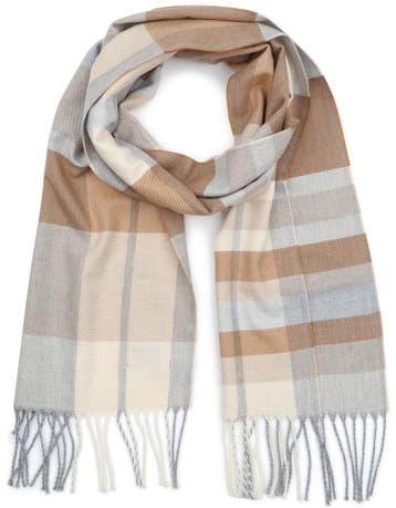 Suitable Sjaal Softfeel Ruiten Beige maat  Heren, Kleding | Heren, Mutsen, Sjaals en Handschoenen, Verzenden, Nieuw, Suitable