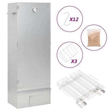 vidaXL BBQ-rookoven met koude rookgenerator gegalvaniseerd, Verzenden, Nieuw