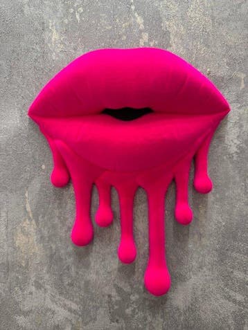 KIRAS - BOCCA LIQUID LOVE PICCOLA FUCSIA VELVET 23X28CM
