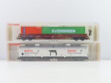 Fleischmann H0 - 5249K/5385K - Modeltrein goederenwagon (2), Nieuw