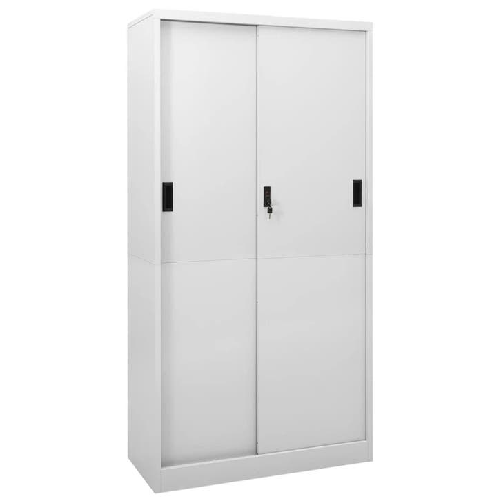 vidaXL Kantoorkast met schuifdeuren 90x40x180 cm staal, Huis en Inrichting, Kasten | Overige, Nieuw, Verzenden