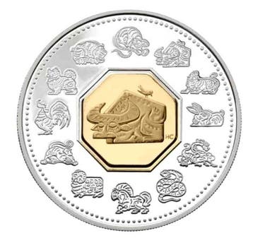 Canada. 15 Dollars 2009, Year of the Ox, Proof, 24-karat, Postzegels en Munten