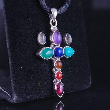 Gemengde edelstenen - Zilver - Hanger -, Verzamelen