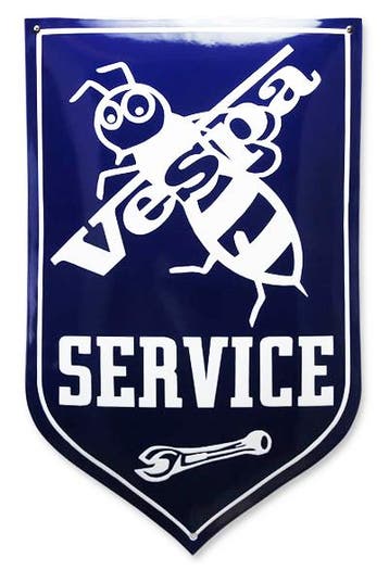 Vespa service schild, Verzamelen, Nieuw