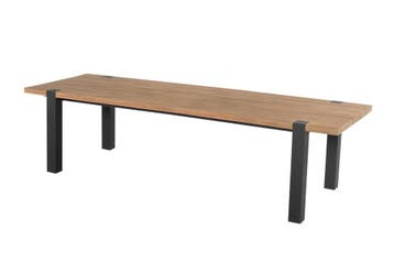 Hartman Esmee tuintafel zwart met teak blad 280 x 100 cm, Tuin en Terras, Nieuw
