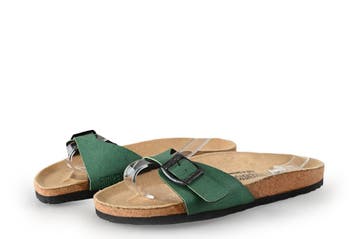 Birkenstock Slippers in maat 38 Groen, Kleding | Dames, Slippers, Verzenden, Zo goed als nieuw, Groen