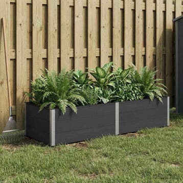 vidaXL Verhoogde plantenbak Zwart 250 x 100 x 54 cm WPC en, Verzenden