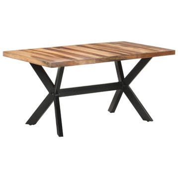 vidaXL Eettafel 160x80x75 cm massief hout met honingkleurige, Huis en Inrichting, Tafels | Eettafels, Verzenden, Nieuw