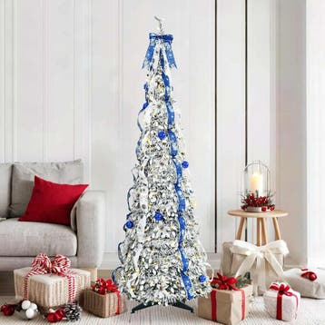 vidaXL Kunstkerstboom Wit 180 cm PVC, Verzenden, Nieuw