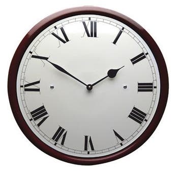 Emaille klok crème met bordeauxrand, Verzamelen, Verzenden, Nieuw