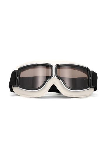 KIMU® Goggles Motorbril Skibril Bril Wit Montuur Gele Glazen, Ophalen of Verzenden, Nieuw
